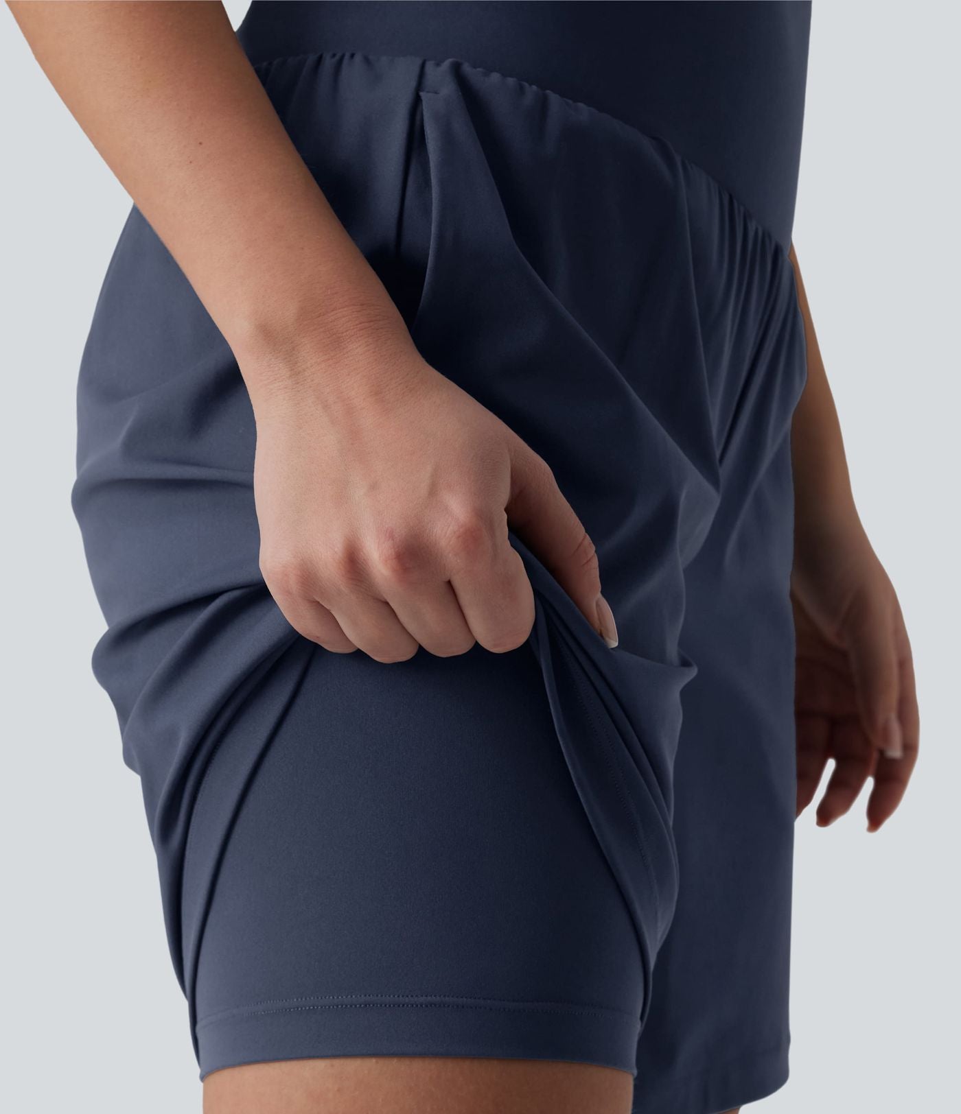 Short de yoga SoftlyZero™ Airy 2-en-1 gainant taille très haute effet frais InstantCool 17,5 cm avec poches
