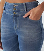 Halara Flex™ Jean skinny Casual Taille Haute Fermeture Éclair Boutonnés Plusieurs Poches Tricot Extensible