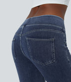 Jean bootcut décontracté Halara Flex™ taille basse avec poches arrière en maille extensible