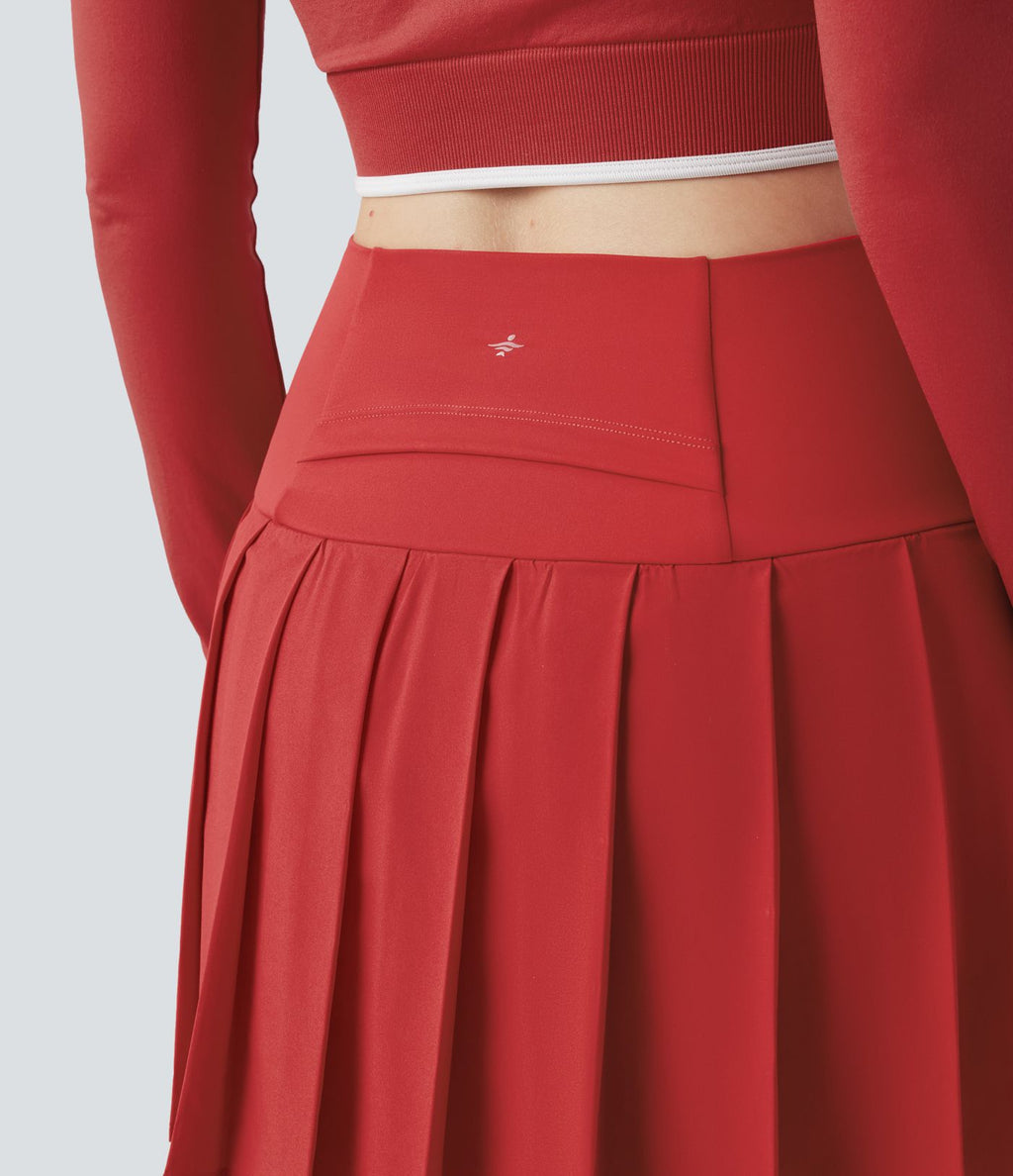 Legging à jupe étrier danse Breezeful™ 2-en-1 taille haute plissé résille contrastante séchage rapide avec poches