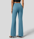 Pantalon tailleur légèrement évasé taille haute avec poches arrière Halara Flex™