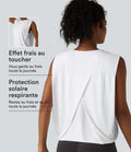 Débardeur de yoga col rond croisé effet frais InstantCool, protection solaire UPF50+