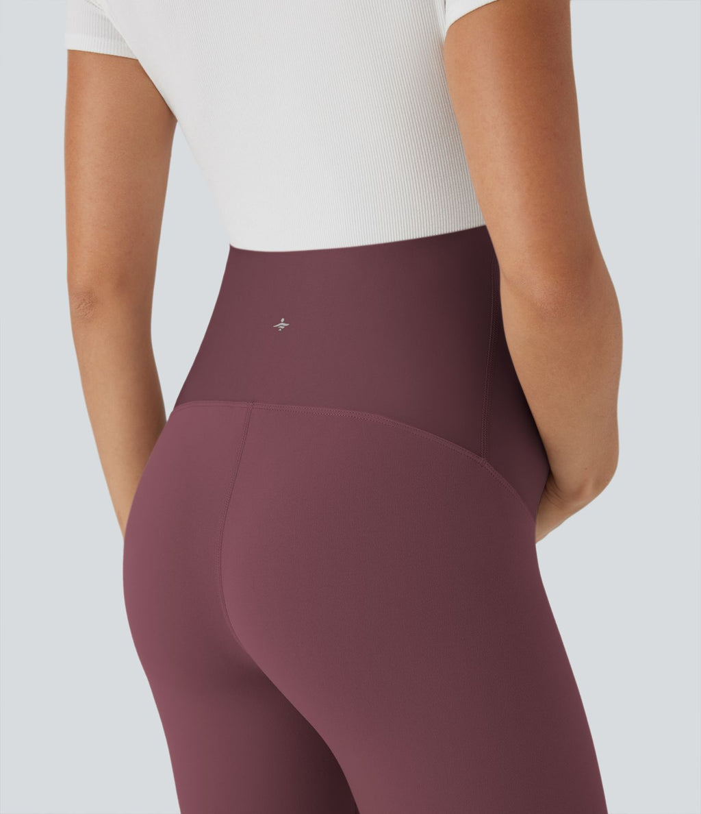 Short cycliste de yoga de maternité Softlyzero™ à taille super haute 17,5 cm-UPF50+