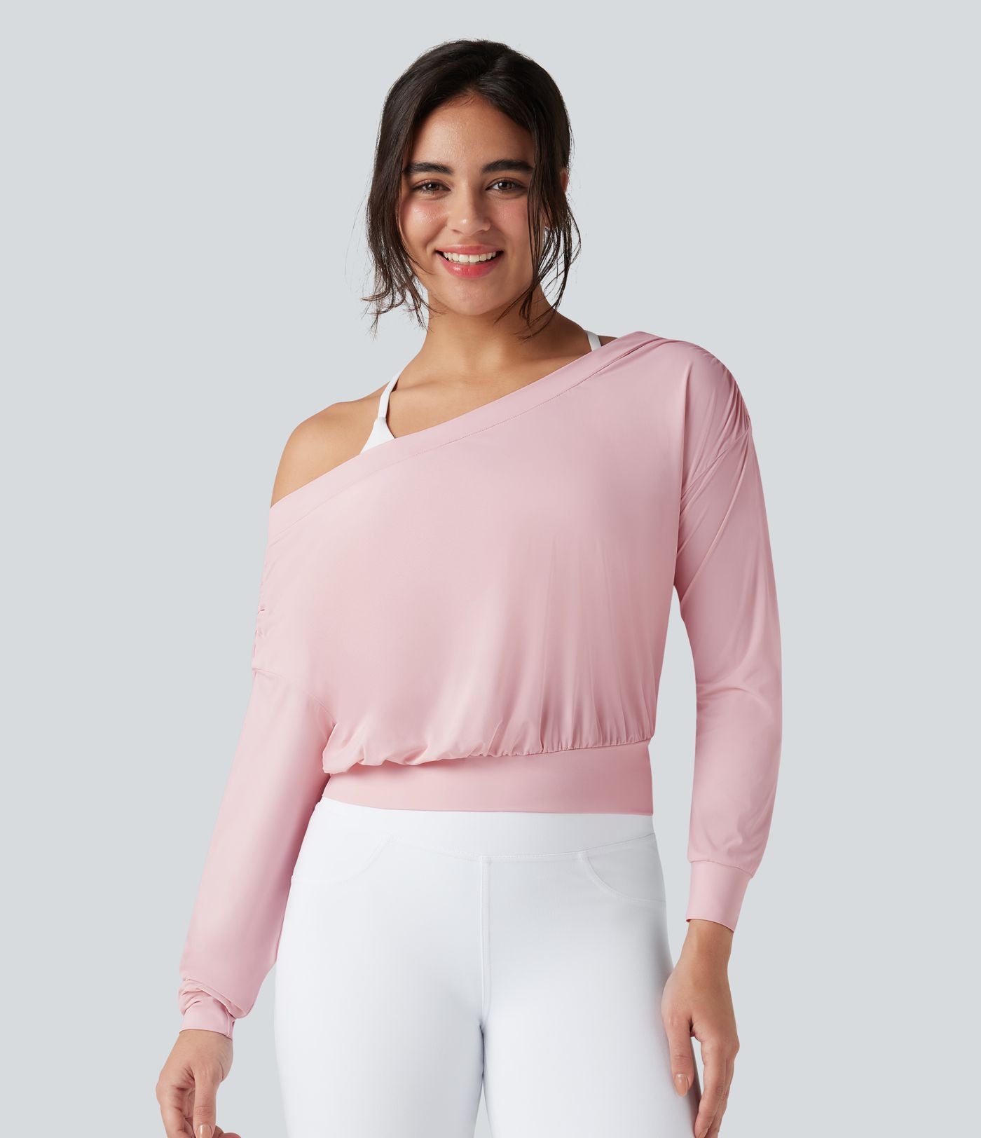 Haut de sport yoga oversize épaules dénudées effet frais InstantCool séchage rapide