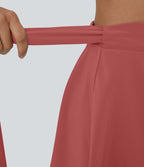 Breezeful™ Jupe Évasée Casual Taille Haute 2 en 1 Poche Latérale Séchage Rapide