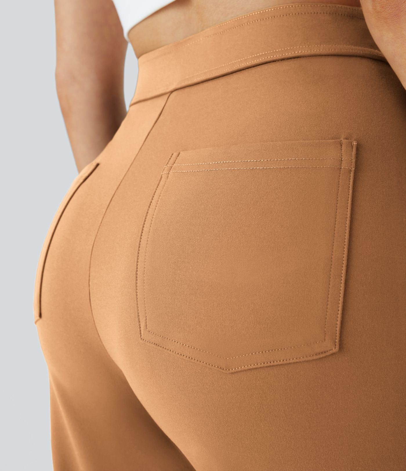 Pantalon taille haute coupe droite DayStretch avec poches