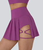 Jupe-short de danse mini Breezeful™ à taille haute, plissée, 2-en-1, avec poches latérales et arrière, ourlet asymétrique et séchage rapide