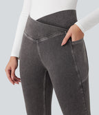 Halara Flex™ Jegging Travail Tricoté Extensible Lavé Poche Latérale Croisée