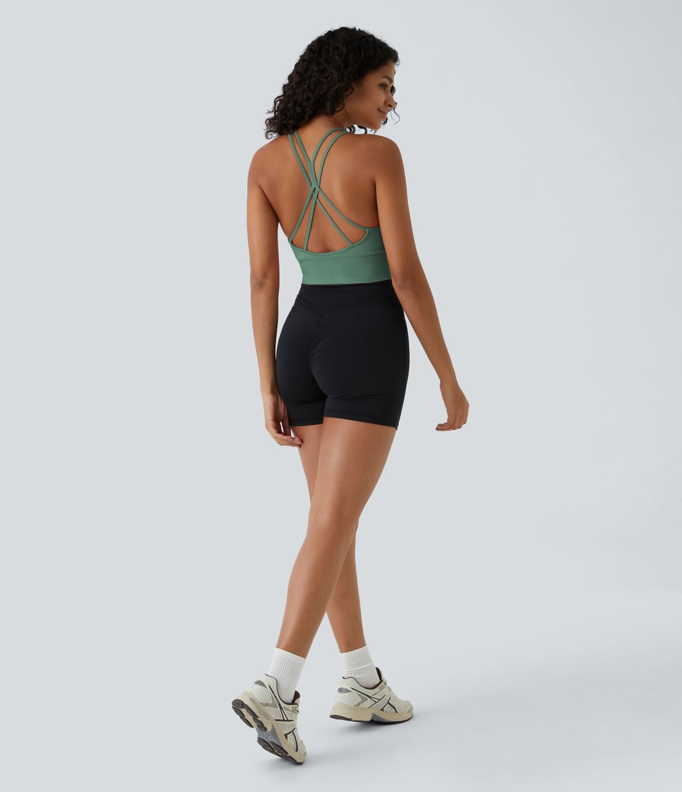 Brassière de sport maintien léger bretelles froncées doubles bonnets A-D OneForm Seamless Flow