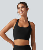 Brassière running Halara UltraSculpt™ côtelée à maintien léger avec coussinets amovibles