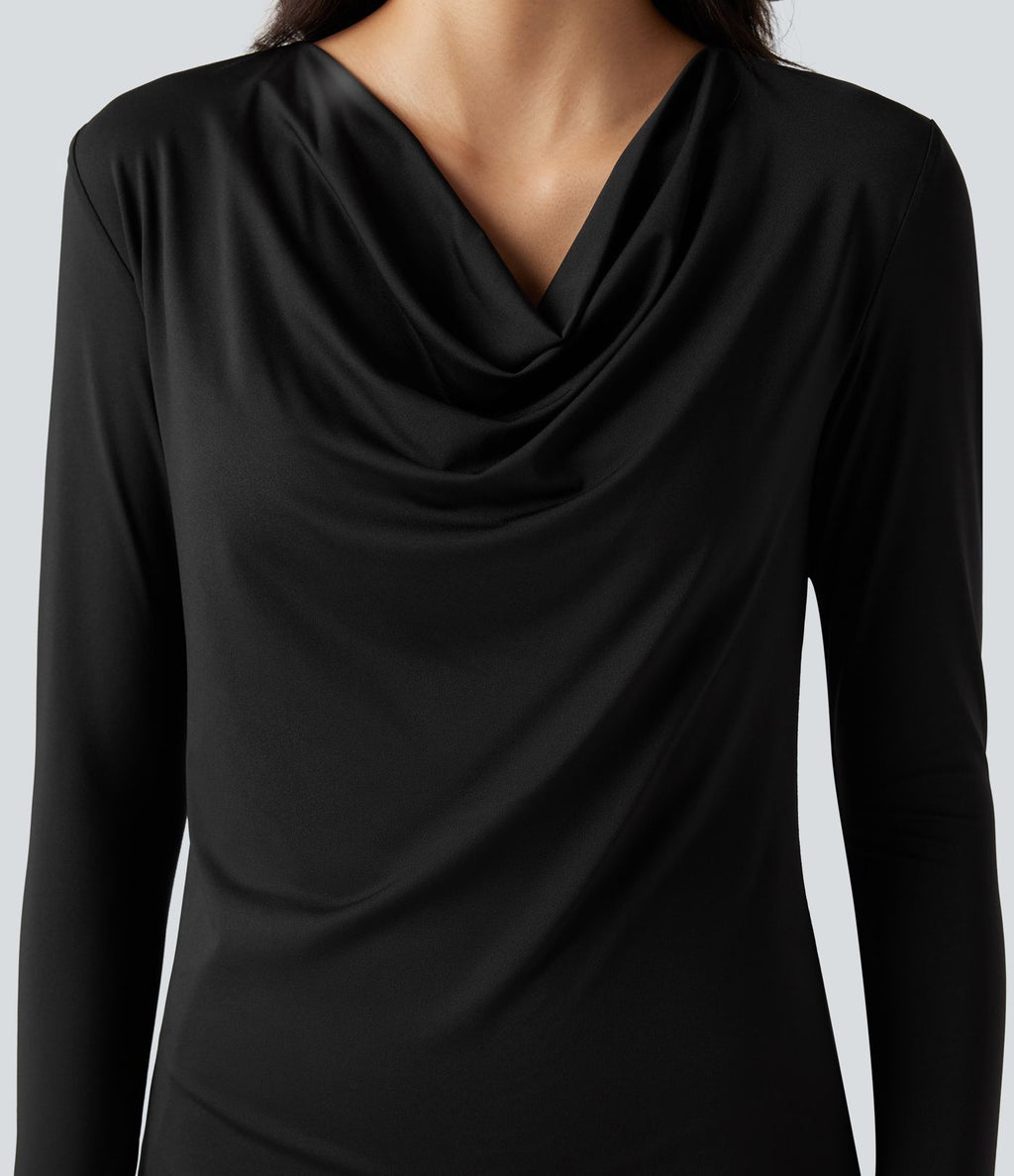 Top de sport running col bénitier manches longues