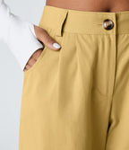 Joggings décontractés à taille mi-haute avec poches
