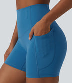 Short cycliste de yoga ventre plat Halara UltraSculpt™, taille haute, anti-roulis, 12,5 cm, avec poches