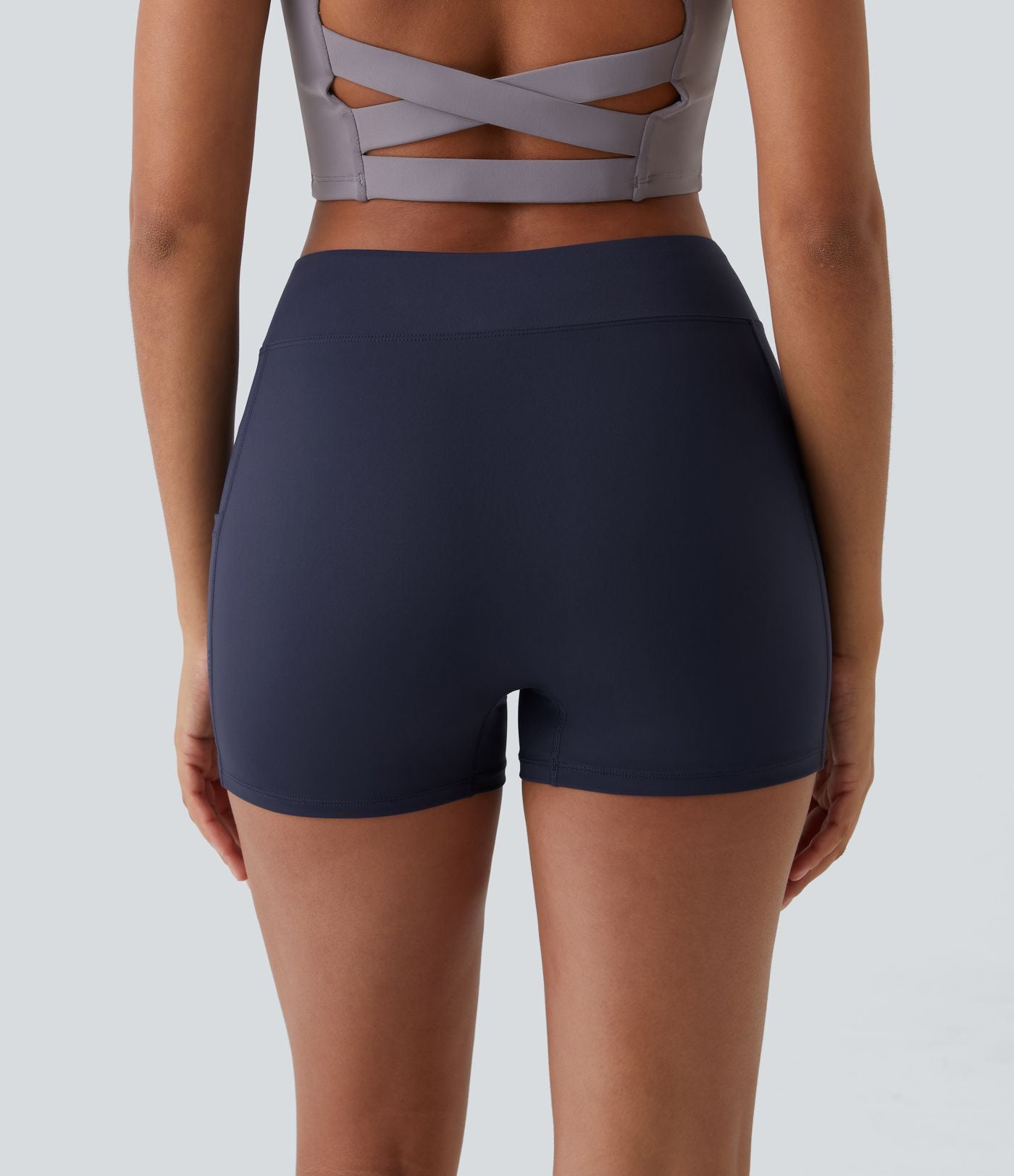 Short de yoga SoftlyZero™ Airy 8,8 cm taille haute poches latérales uni effet frais InstantCool