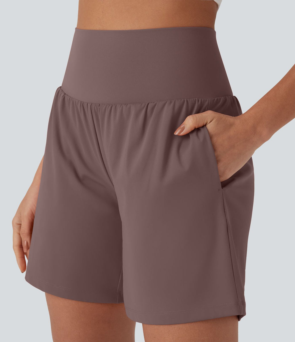 Short de yoga SoftlyZero™ Airy 2-en-1 taille très haute avec poches et effet frais InstantCool 17,5 cm