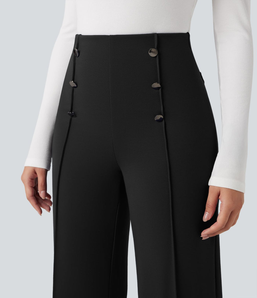Pantalon tailleur large gainant taille haute Halara Flex™