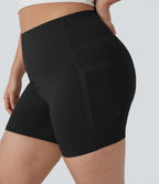 Short cycliste 12,5 cm d'entraînement gainant taille haute grande taille avec poches Halara UltraSculpt™