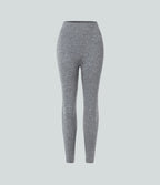 Legging capri yoga taille haute froncé effet push-up sans couture OneForm Seamless Flow