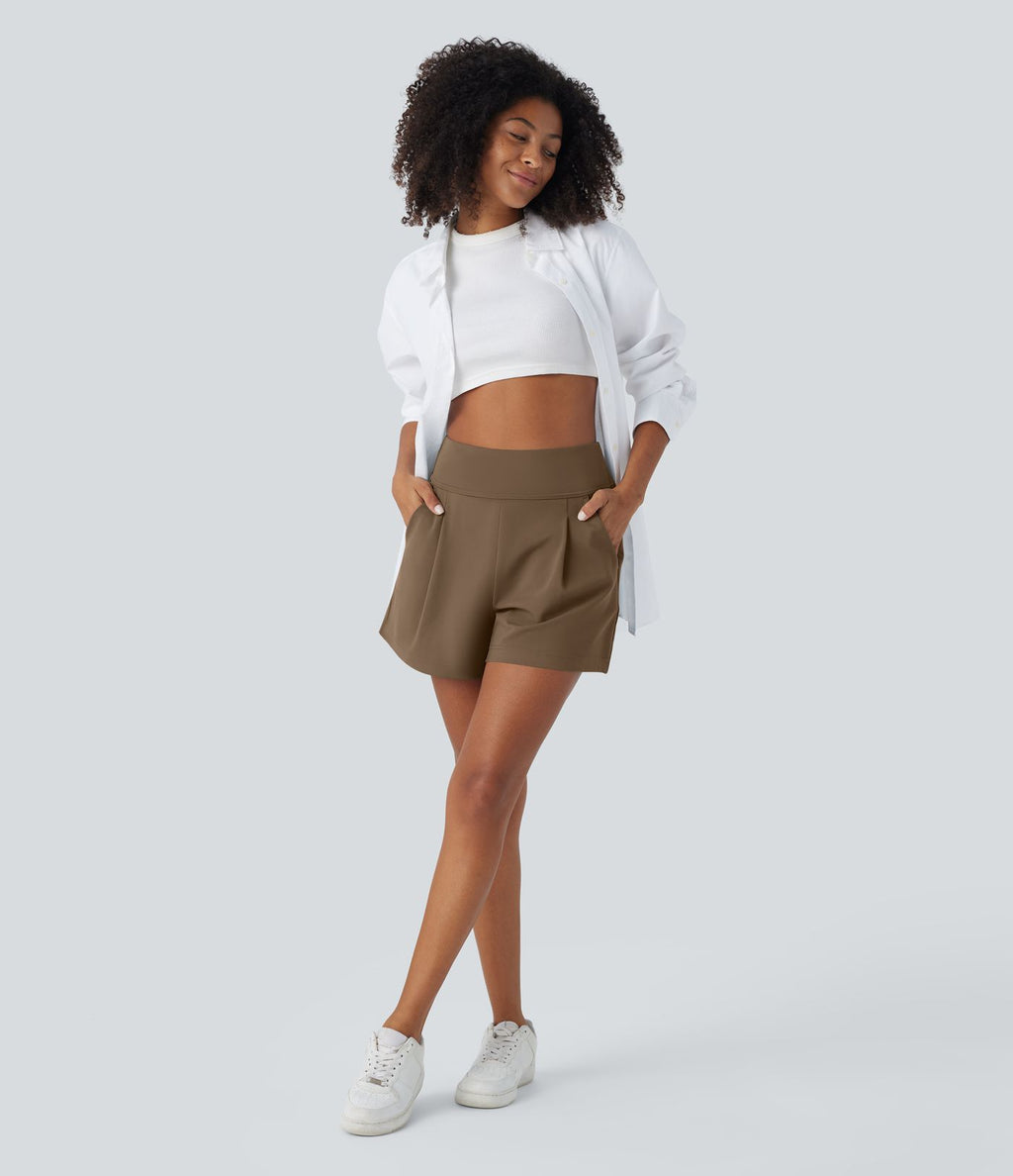 Short de travail large taille haute DayStretch avec poches