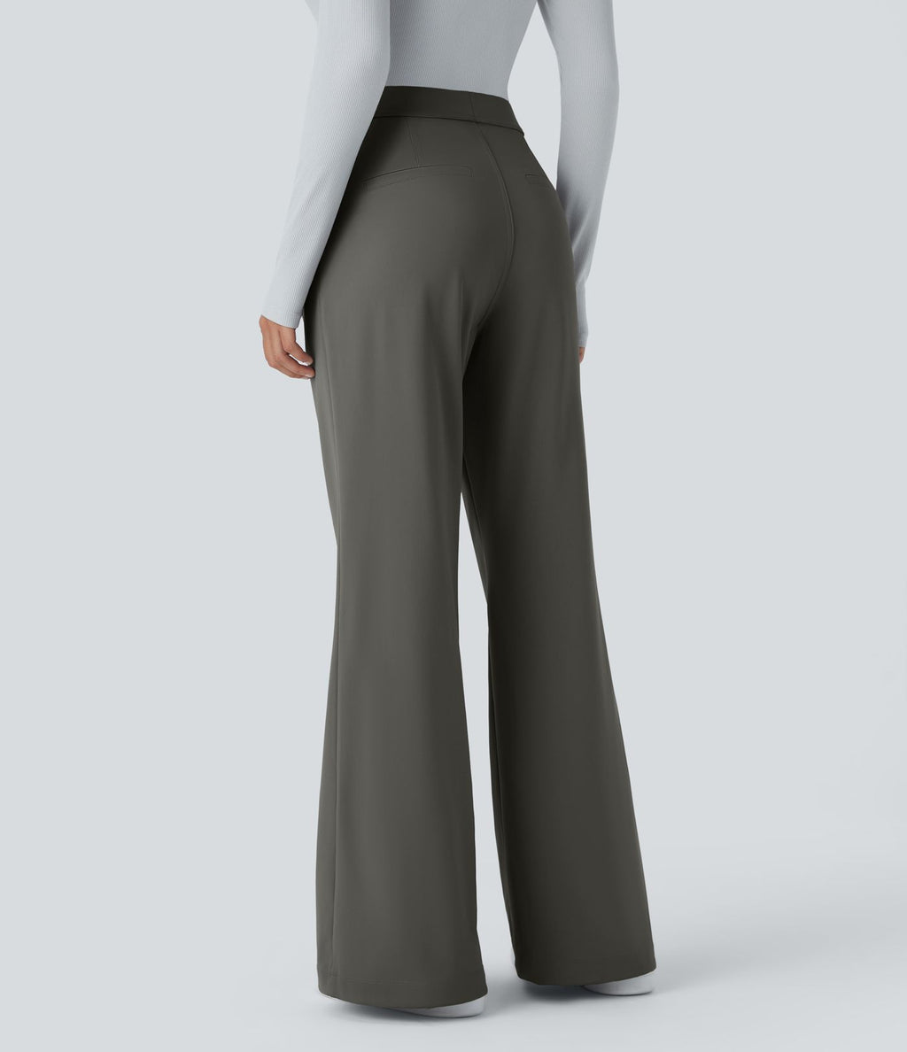 Pantalon tailleur évasé taille haute Halara Flex™ DayStretch avec poches