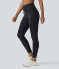 Legging casual 7/8 taille haute avec cordon de serrage et poches