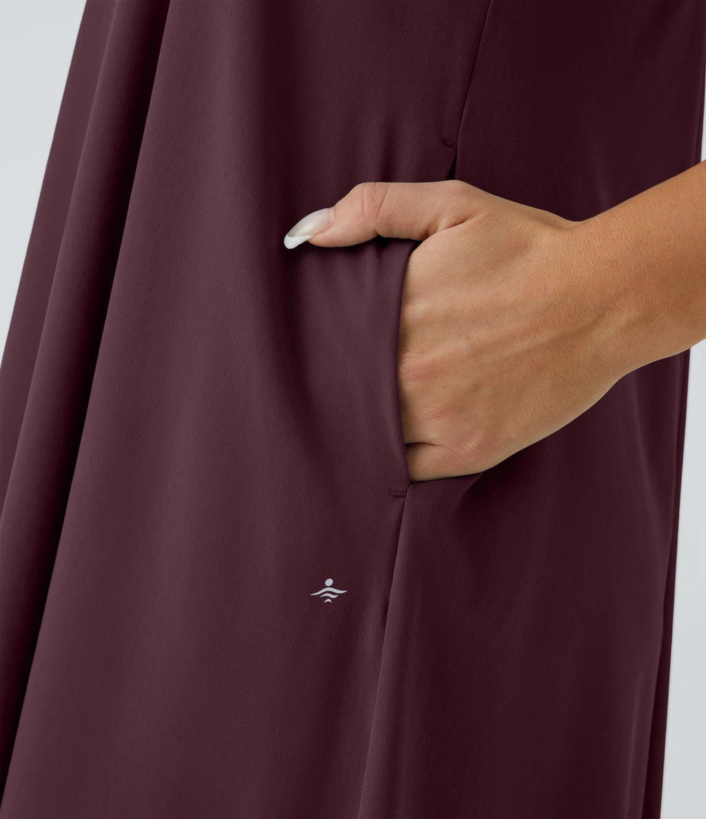 Robe décontractée mi-longue Breezeful™ dos nageur poche latérale fluide asymétrique séchage rapide A-C