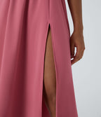 Robe décontractée mi-longue rembourrée A-D