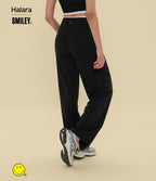 Pantalon de yoga droit Halara X Smiley® Halara UltraSculpt™ taille haute ventre plat avec poches