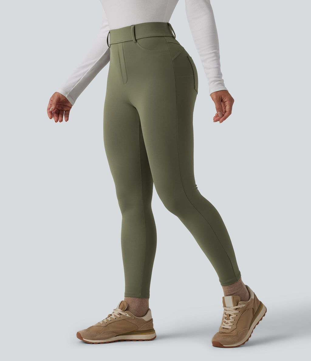 Legging thermique SoftlyZero™ Plush 7/8 taille haute avec poches