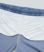 Jean droit décontracté délavé gainant taille haute grande taille avec poches Halara Flex™