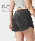 Short en jean Halara Flex™ skinny décontracté grande taille ventre plat, taille haute, ourlet arrondi, à poches