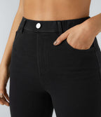 Leggings 7/8 de travail en denim taille haute avec poches Halara Flex™