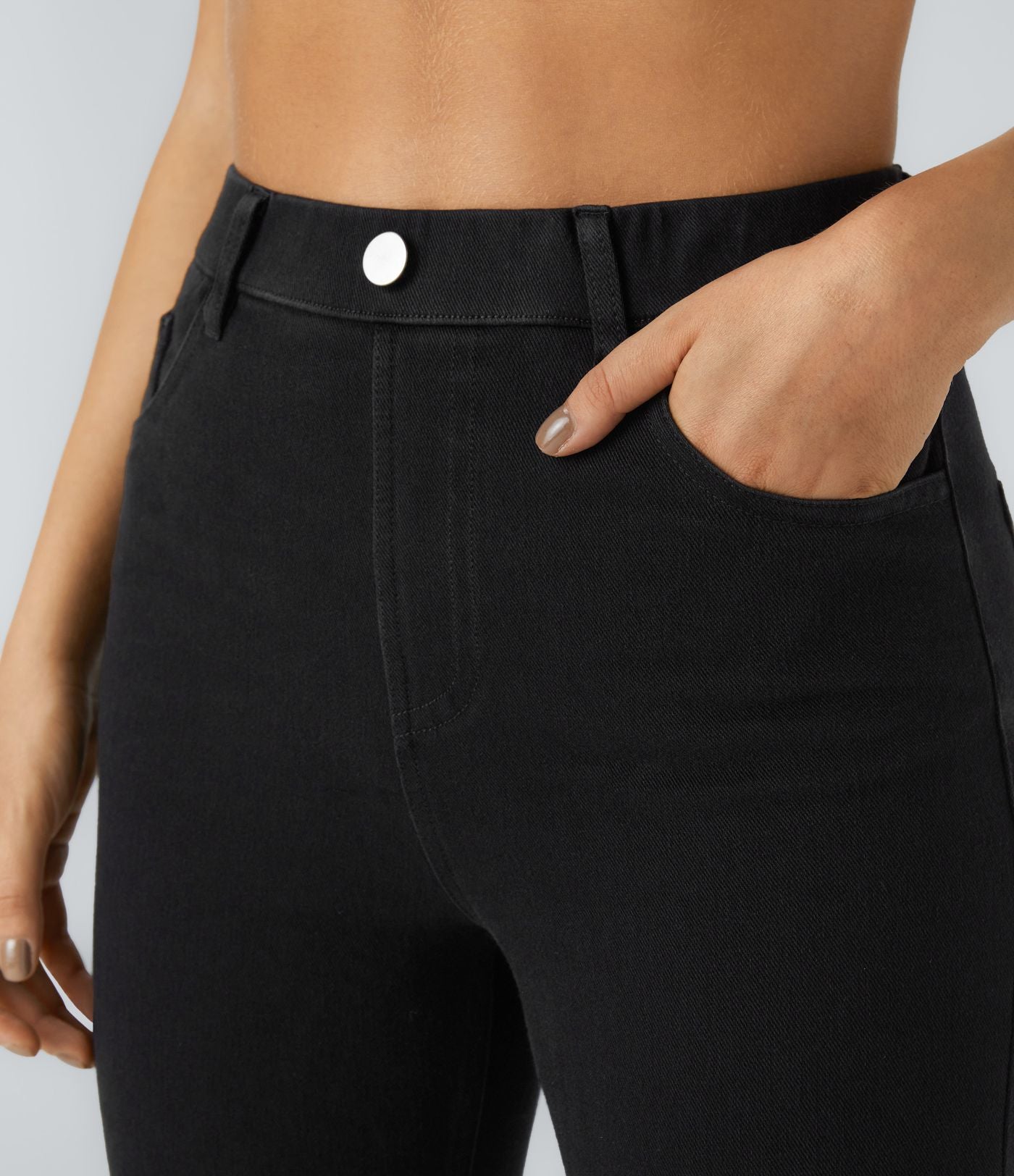 Leggings 7/8 de travail en denim taille haute avec poches Halara Flex™