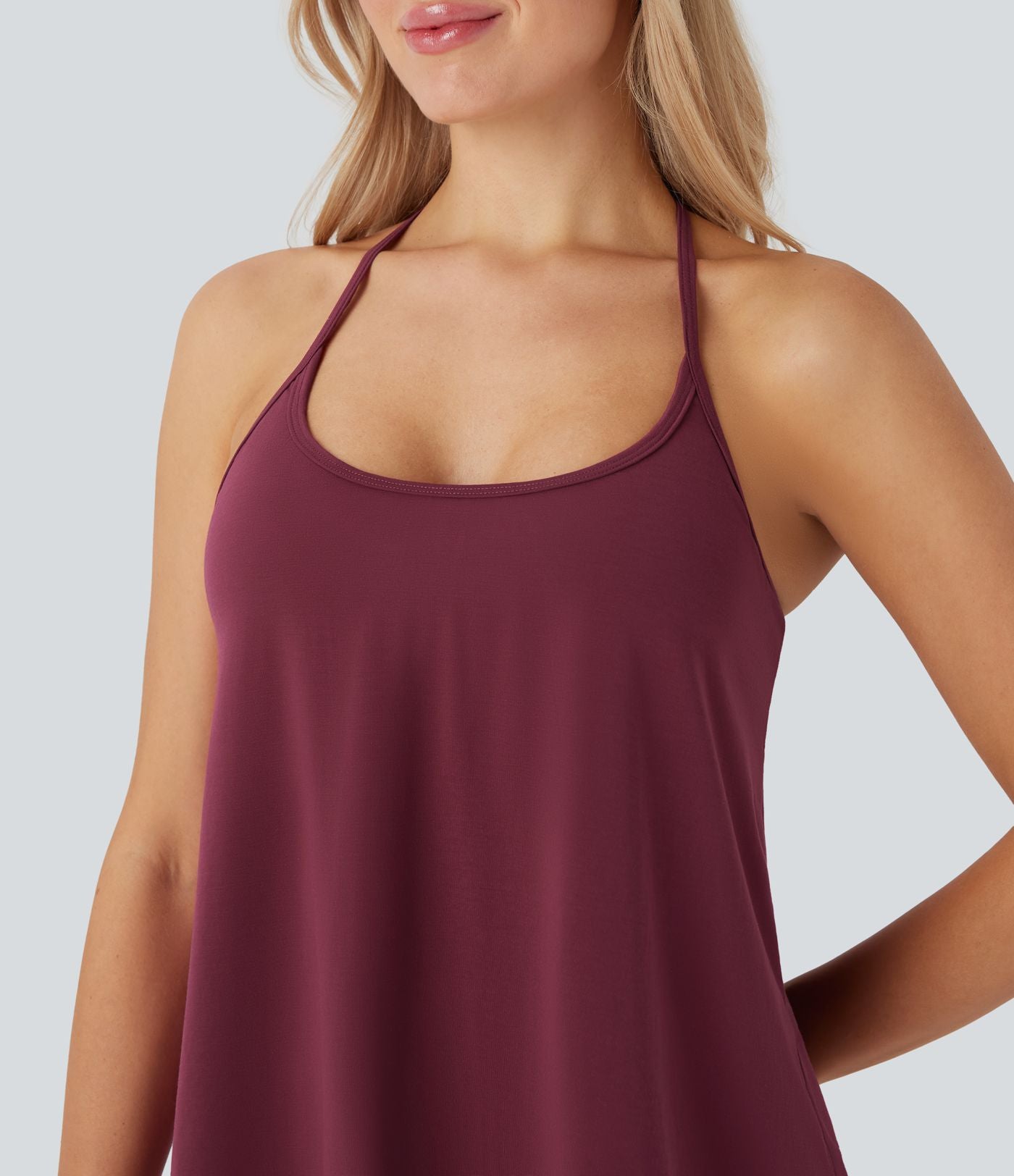 Softlyzero™ Airy Haut de yoga dos nu à encolure américaine sensation fraîcheur-UPF50+
