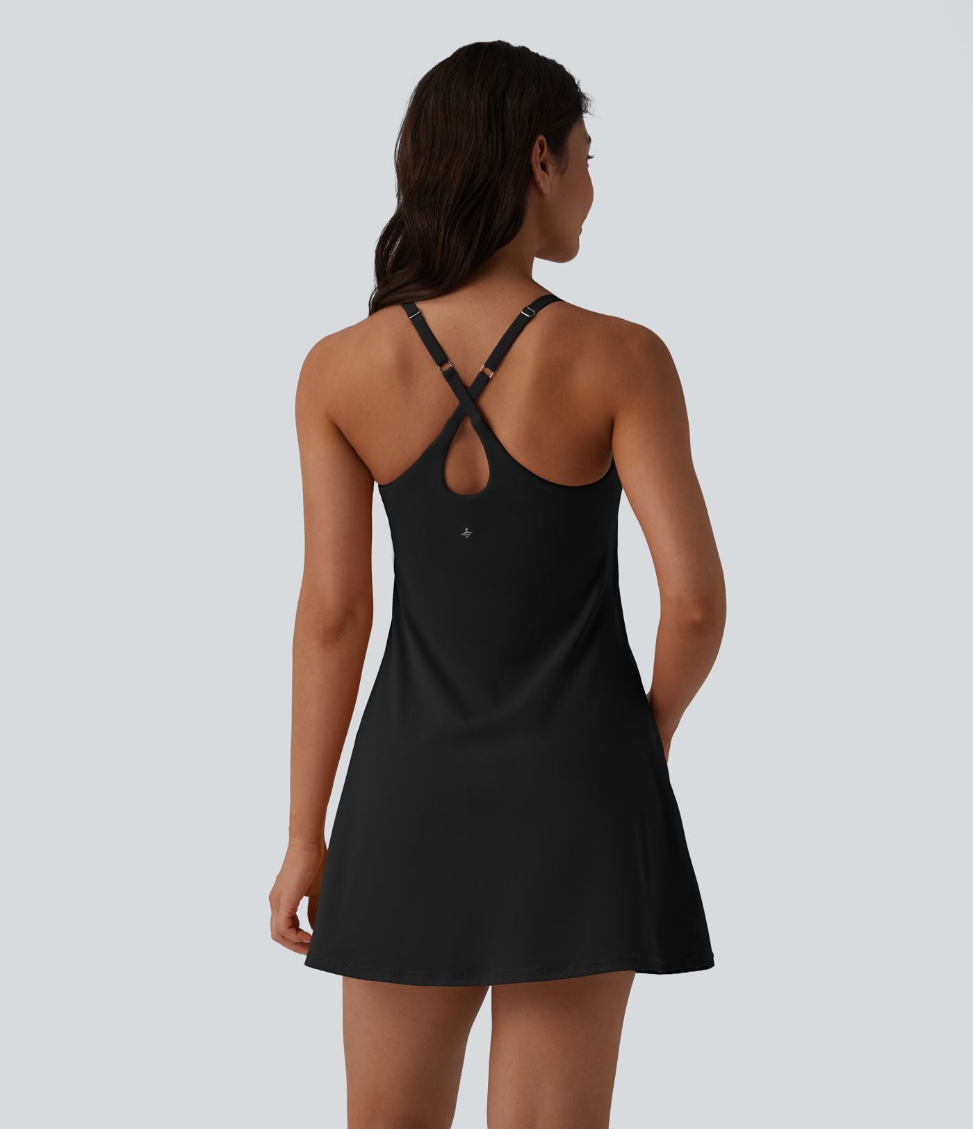 Robe de danse SoftlyZero™ Plush effet push-up dos nu avec bretelles réglables croisées et brassière intégrée – Édition Easy Peasy