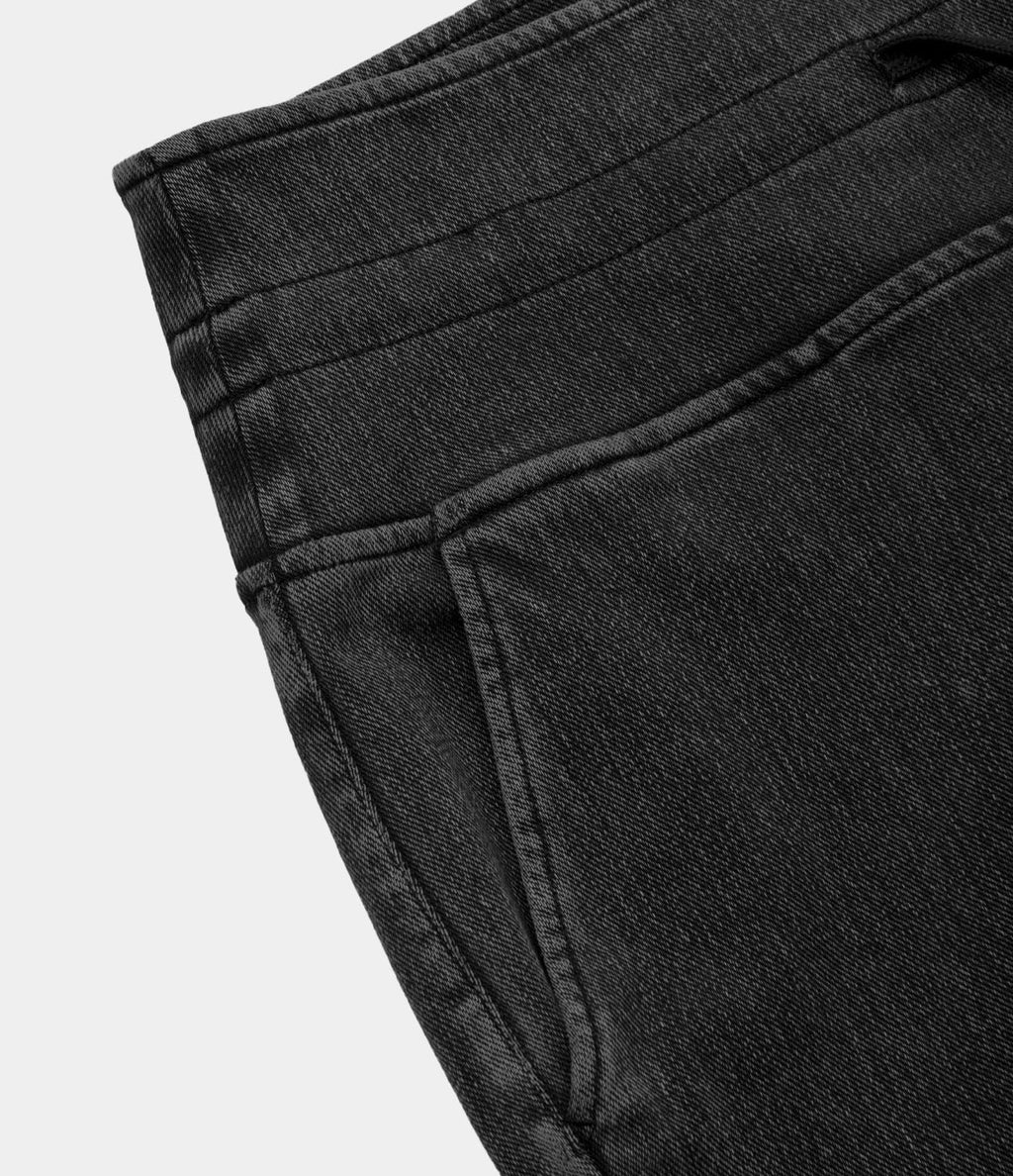 Halara Flex™ Jean Casual Taille Haute avec Cordon de Serrage et Poches Latérales en Tricot Extensible Lavé
