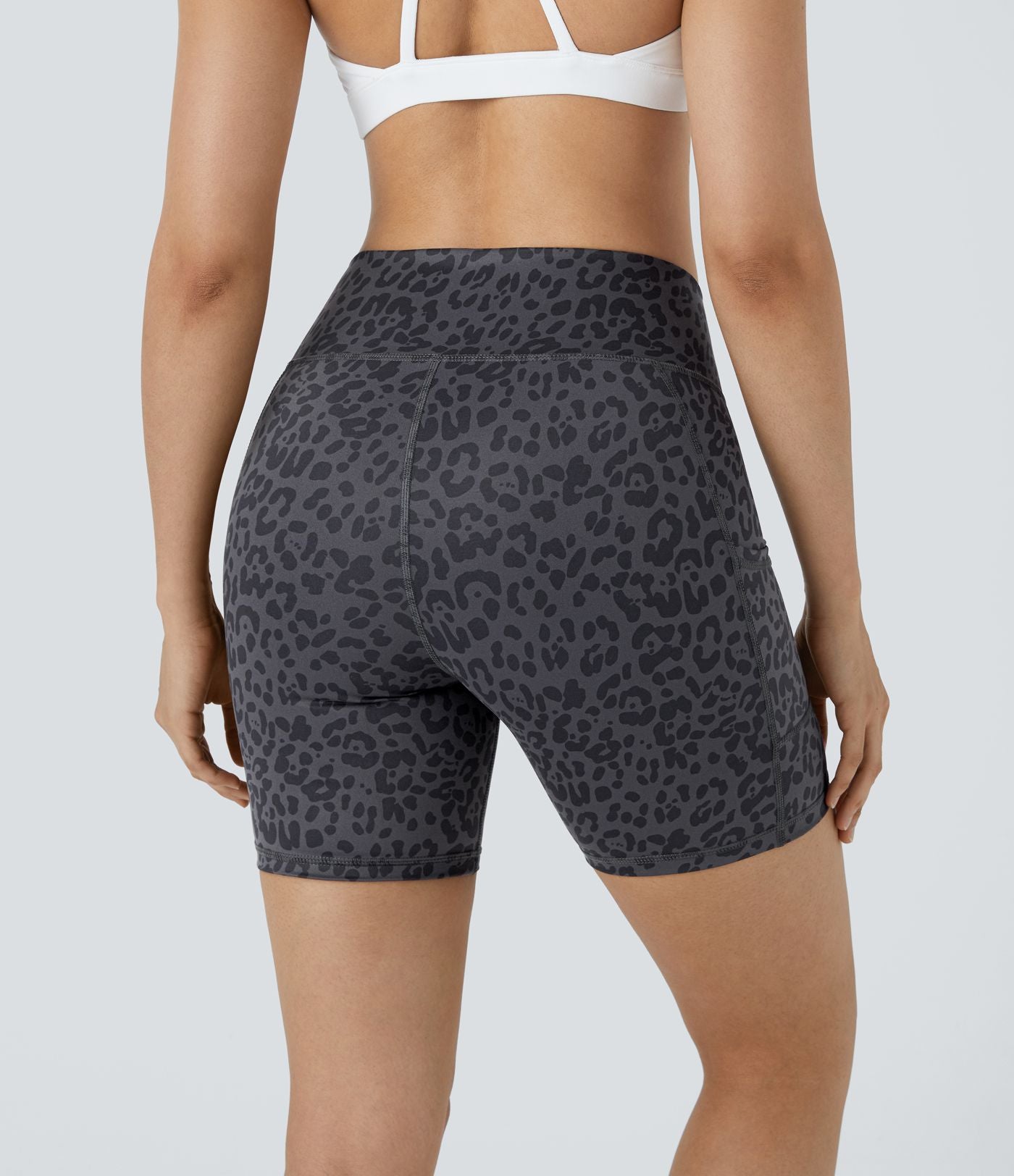 Short Course Biker Yoga Taille Haute avec Poches Latérales