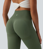 Legging de yoga 7/8 sans couture Seamless gainant et sculptant à taille haute