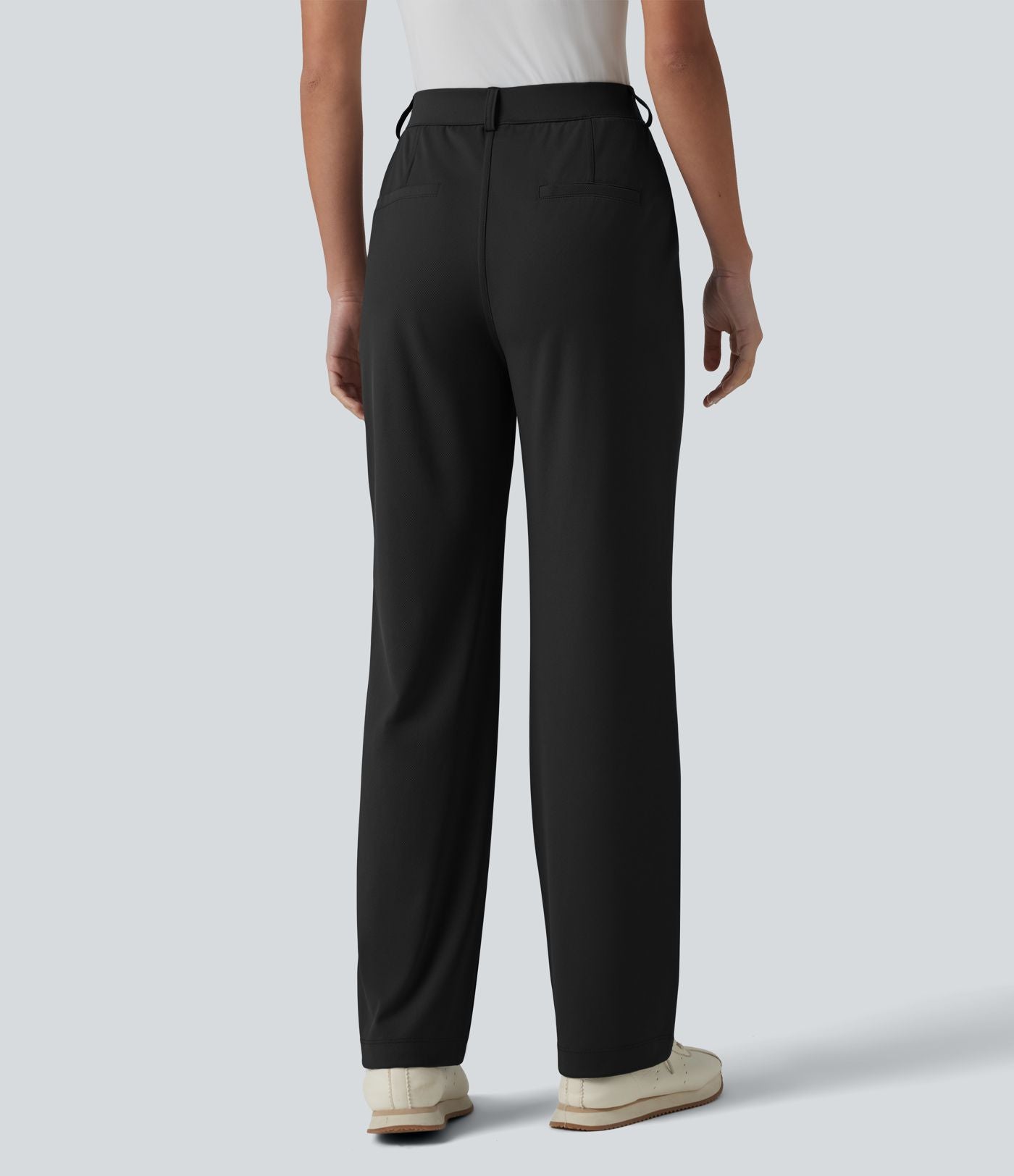 Pantalon de golf droit taille haute séchage rapide avec poches – UPF 40+