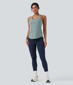 Débardeur running Halara UltraSculpt™ col rond dos croisé bonnets E-G