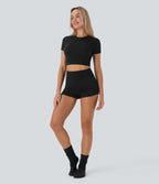Short d'intérieur 6,5 cm taille haute avec finitions ondulées sans couture OneForm Seamless Flow