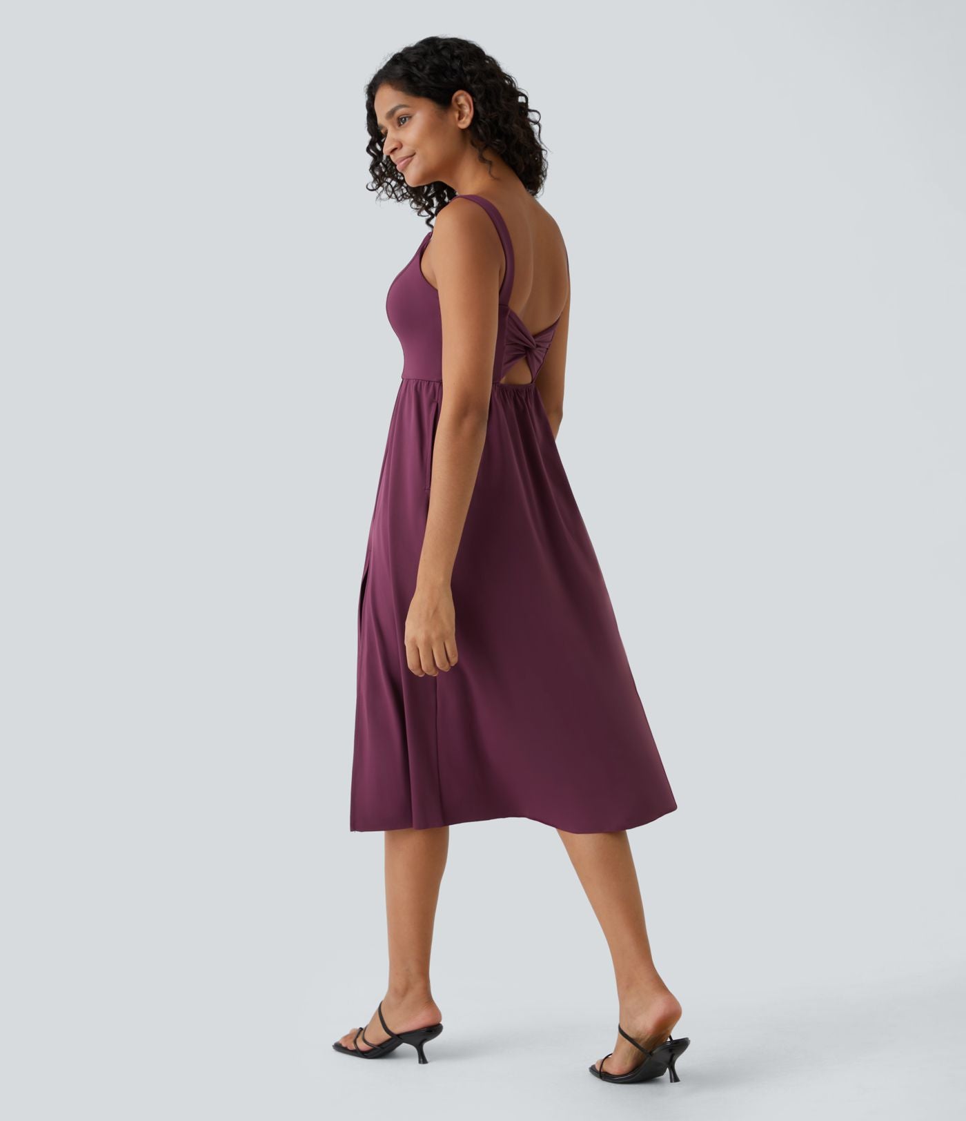 Robe décontractée mi-longue rembourrée A-D