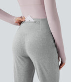 Jogging yoga fuselé taille haute avec poches