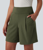 Short tailleur ample DayStretch taille haute 17,5 cm avec poches