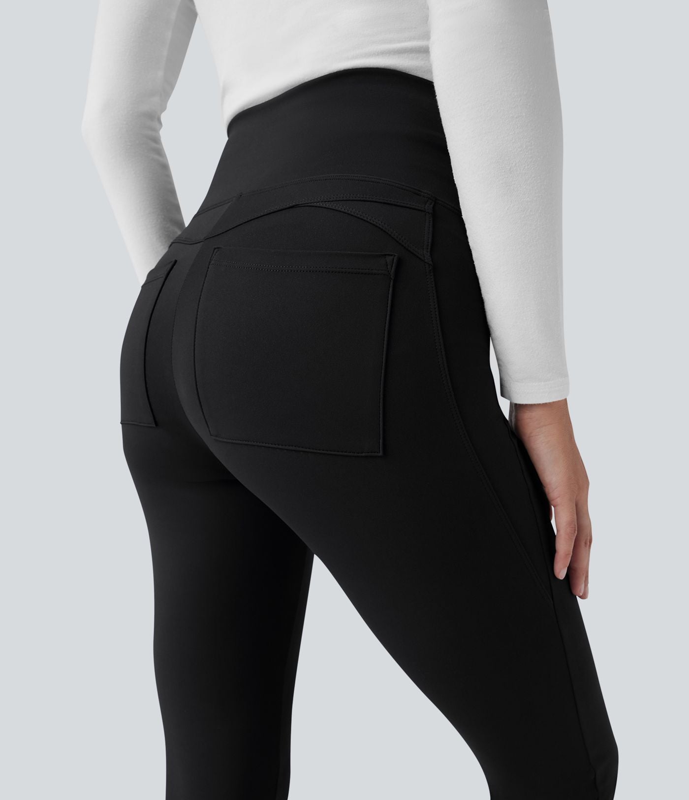 Patitoff™ 2.0 Pantalon casual évasé taille haute gainant anti-poils d'animaux avec poches