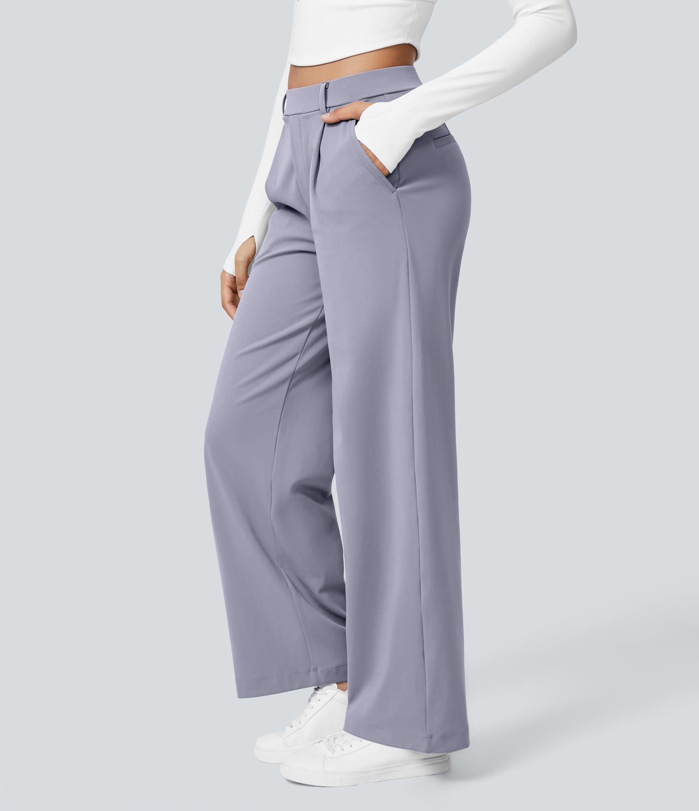 Pantalon tailleur Halara Flex™ DayStretch coupe droite taille haute avec poches
