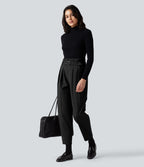 Pantalon tailleur SoftlyZero™ Plush Thermal fuselé ceinturé taille très haute avec poches