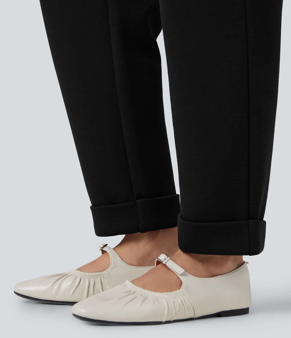 Pantalon décontracté SpacerTek™ taille haute, coupe fuselée avec poches