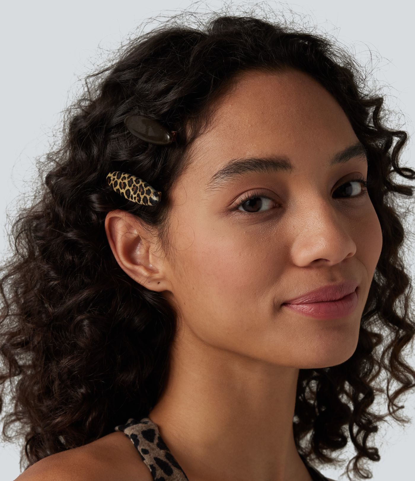 Ensemble de barrettes à cheveux léopard