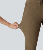 Jogging matelassé casual PuffFlex taille haute avec cordon de serrage et poches